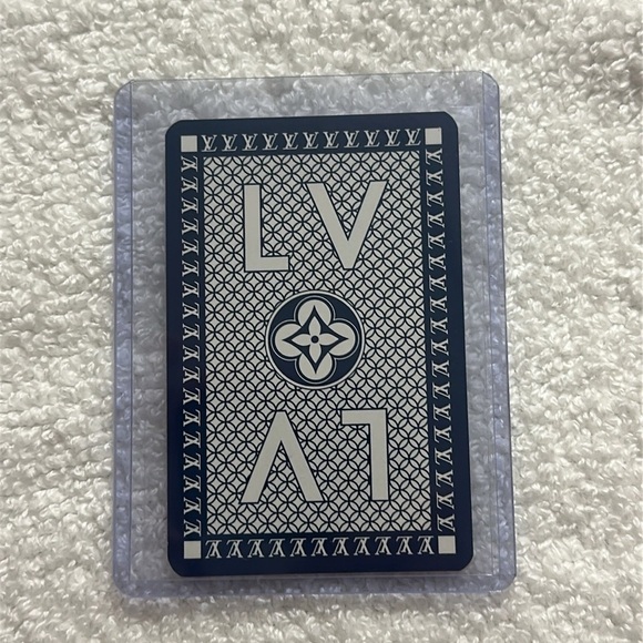 Louis Vuitton blue playing card 4 of spades with COA - Picture 3 of 4
